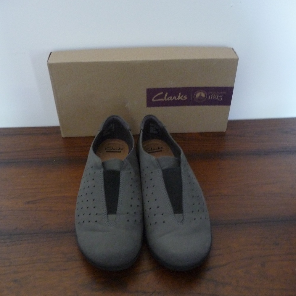 Clark Nubuck Leather Slip on Shoes